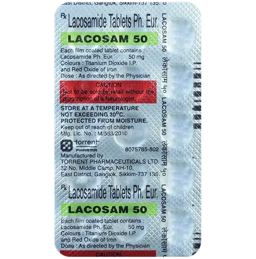 lacosam 50mg tablet 15's